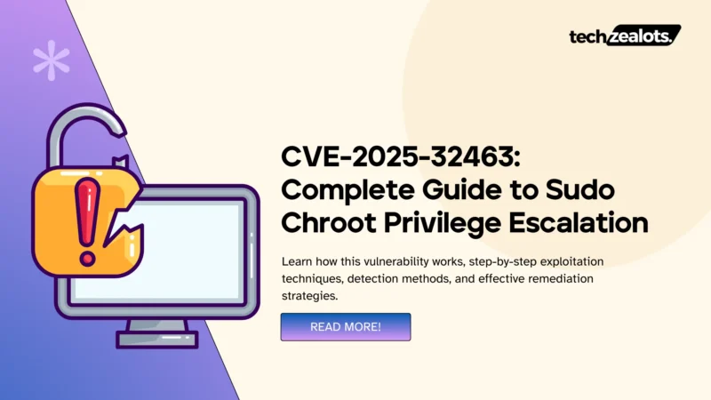 Image describing exploitation and detection strategies of Sudo Chroot Privilege Escalation vulnerability, tracked as CVE-2025-32463.