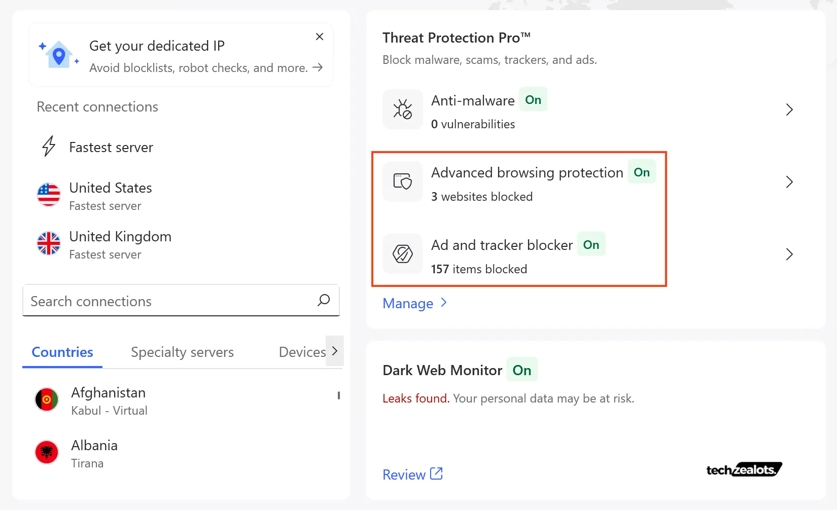 Phishing sites blocked ThretaProtectionPro Nord
