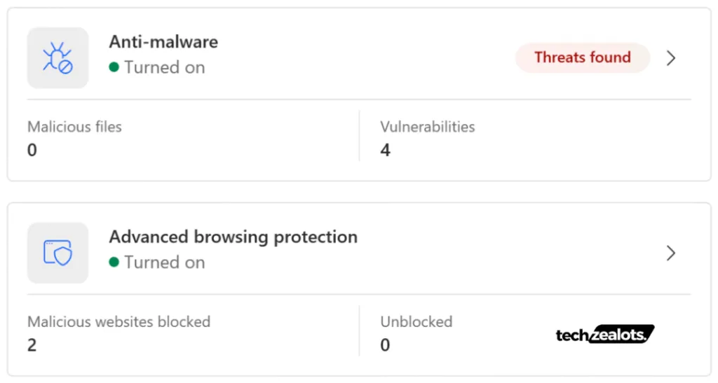 vulnerabilities detected by Nord VPN's Threat Protection Pro